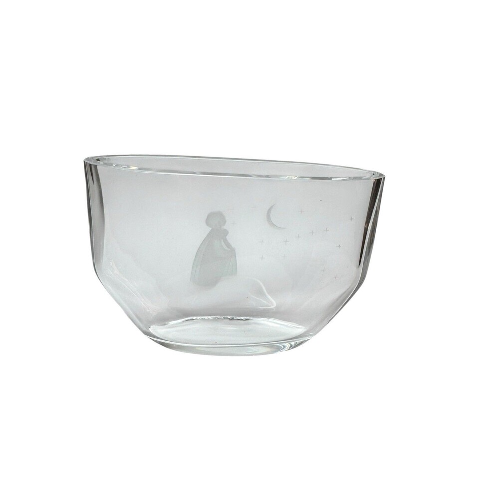 Orrefors Crystal Signed Edvin Öhrström Wish Me To The Moon 4 1/4" Vase 1980s-90s
